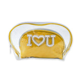#2485 PEARL I HEART U 2-1 MAKEUP POUCH