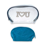#2485 PEARL I HEART U 2-1 MAKEUP POUCH