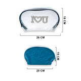 #2485 PEARL I HEART U 2-1 MAKEUP POUCH