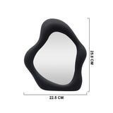 QBR-26 BLACK IRREGULAR SHAPE TABLE MIRROR