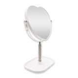 #250-7 WHITE W/ DIAMOND HEART MIRROR