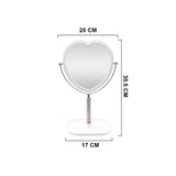 #250-7 WHITE W/ DIAMOND HEART MIRROR