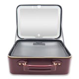 PD-12 BEAUTY CASE W/MIRROR DIAMOND LEATHER