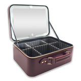 PD-12 BEAUTY CASE W/MIRROR DIAMOND LEATHER