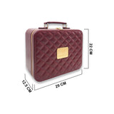 PD-12 BEAUTY CASE W/MIRROR DIAMOND LEATHER