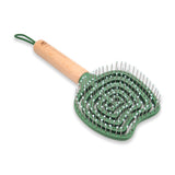KITTY SPIRAL HAIR BRUSH WOODEN HANDLE