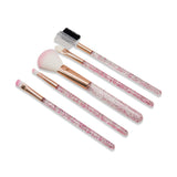 #5609 5PCS COSMETIC BRUSH SET GLITTERY HANDLE