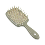 L-B081 GREEN PADDLE HAIR MASSAGE BRUSH SQUARE