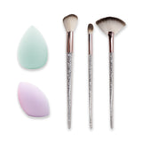 #5030 3PCS MAGIC CRYSTAL BRUSH W/2PCS BEAUTY BLENDER