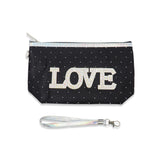LOVE CRYSTAL BLACK POUCH