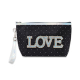 LOVE CRYSTAL BLACK POUCH
