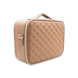 1ZIP SMALL ORGANIZER W/LED MIRROR DIAMOND BROWN