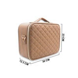 1ZIP SMALL ORGANIZER W/LED MIRROR DIAMOND BROWN