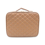 1ZIP SMALL ORGANIZER W/LED MIRROR DIAMOND BROWN