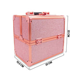 #1706 GLITTERY ROSE GOLD MAKE UP BOX