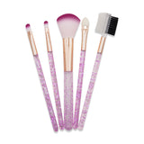 #5609 5PCS COSMETIC BRUSH SET GLITTERY HANDLE