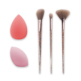 #5030 3PCS MAGIC CRYSTAL BRUSH W/2PCS BEAUTY BLENDER