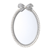 GLADKING Pearl Floral Frame Makeup Mirror With Table Stand