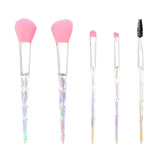 KL8018 5N1 MAKEUP BRUSH SET CRYSTAL