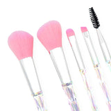 KL8018 5N1 MAKEUP BRUSH SET CRYSTAL
