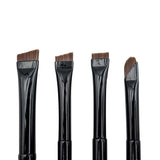 GK 4PCS EYELINER BRUSH SET ALL BLACK