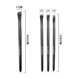 GK 4PCS EYELINER BRUSH SET ALL BLACK