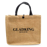 GLADKING Travel Eco Jute Tote Bag Cute Reusable Makeup Bag