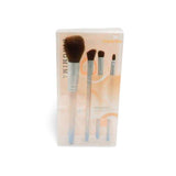 GLADKING 4 Pieces Portable Mini Cosmetic Travel Makeup Brushes Set
