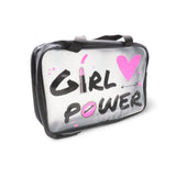 GLADKING Matte PVC Girl Power Series Travel Waterproof Makeup Organizer Bag