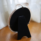 GLADKING Pearl Floral Frame Makeup Mirror With Table Stand