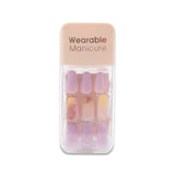 NO.X-186 WEARABLE MANICURE FAKE NAILS SQUARE CASE