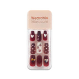 NO.X-186 WEARABLE MANICURE FAKE NAILS SQUARE CASE