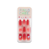 NO.X-186 WEARABLE MANICURE FAKE NAILS SQUARE CASE