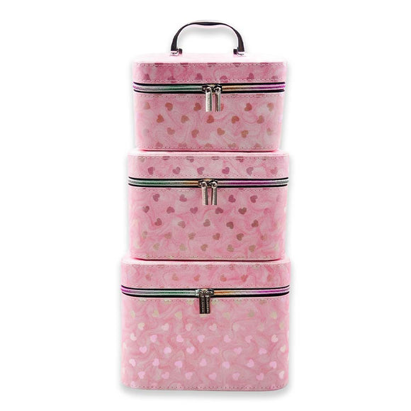 CX2862 GLITTERY HEART PINK - MAKEUP BOX