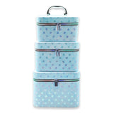CX2862 GLITTERY HEART BLUE - MAKEUP BOX