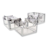 CX1882 MARBEL LAYER TRANSPARENT MAKEUP BOX