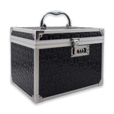 CX2217 CLASSIC CUBIC BLACK DIGIT LOCK MAKEUP BOX