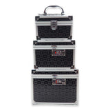 CX2217 CLASSIC CUBIC BLACK DIGIT LOCK MAKEUP BOX