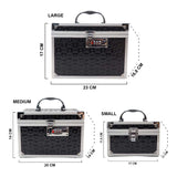 CX2217 CLASSIC CUBIC BLACK DIGIT LOCK MAKEUP BOX
