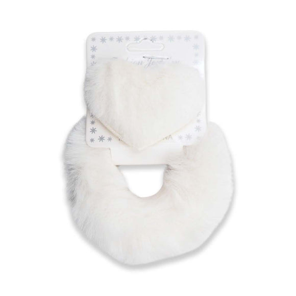 FLUFFY 2N1  PONY AND HAIR CLIP