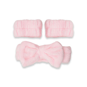 GK FLUFFY RIBBON FACIAL TURBAN W/ WAISTBAND