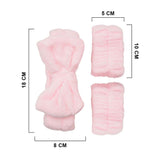 GK FLUFFY RIBBON FACIAL TURBAN W/ WAISTBAND