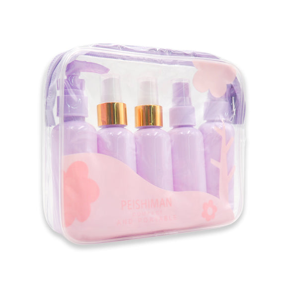 WH-3235 5PCS TRAVEL EMPTY BOTTLES SET