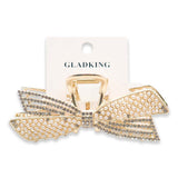 GK METAL LONG RIBBON HAIR CLAW W/ PEARL