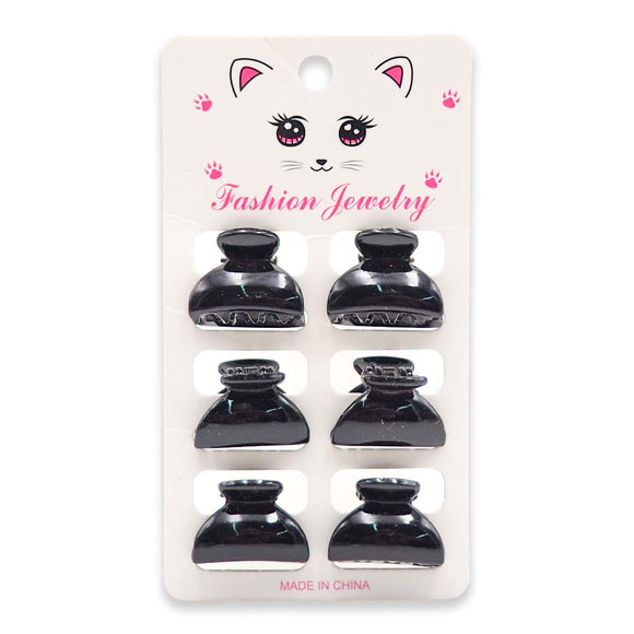 6N1 BLACK CLAM MINI HAIR CLAW