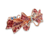 RHINESTONE BUTTERFLY RIBBON MEDIUM HAIR CLIP ASSORTED  COLOR