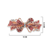 RHINESTONE BUTTERFLY RIBBON MEDIUM HAIR CLIP ASSORTED  COLOR