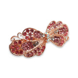 RHINESTONE FLOWER BOW MEDIUM HAIR CLIP ASSORTED  COLOR