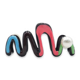 GRADIENT PEARL MULTI COLOR LONG BOW HAIR CLAW