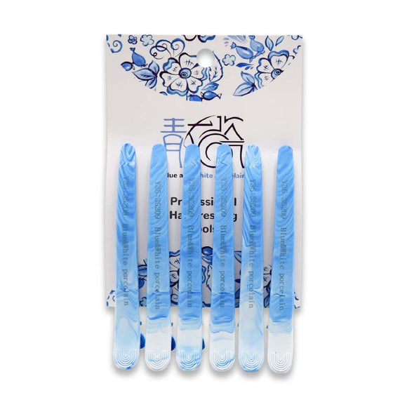 Y35:35209 6PCS PROCELAIN PRINTED HAIR CLIP